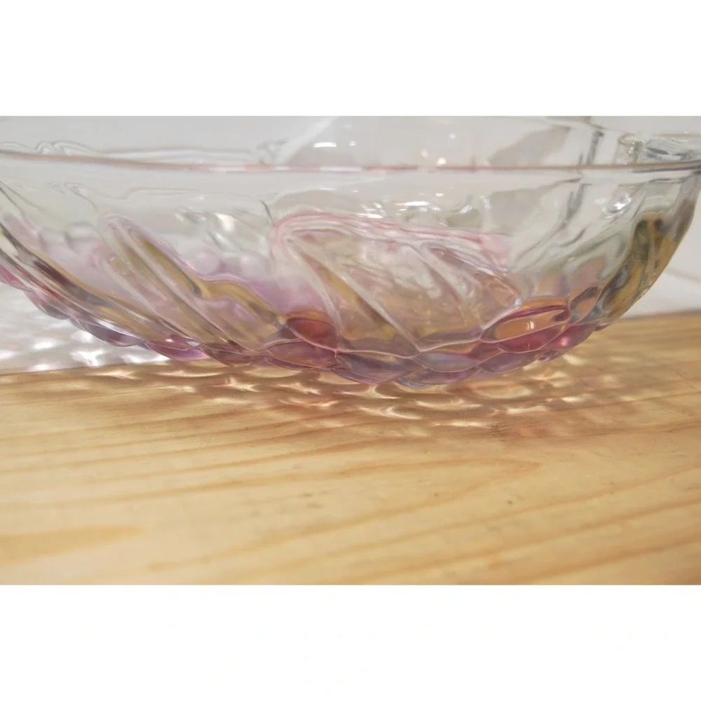 Vintage Indiana Glass bowl Grape cluster design‎ & colors Fruit salad candy dish